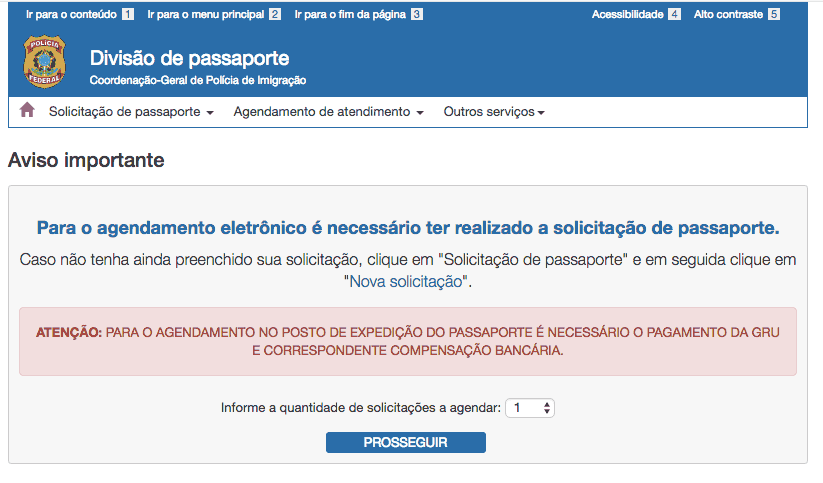 Site de Agendamento de Passaporte